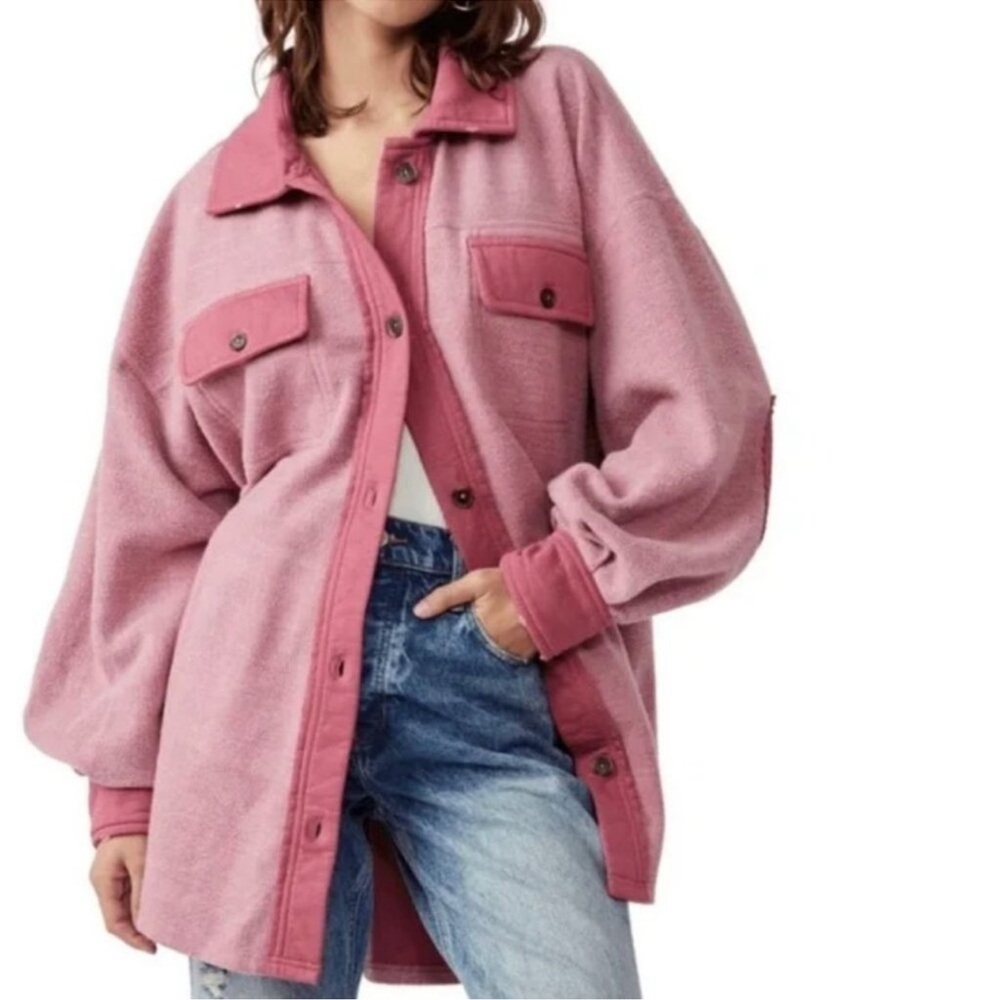 Free People Ruby Sweetheart Jacket Oversized Patc… - image 1